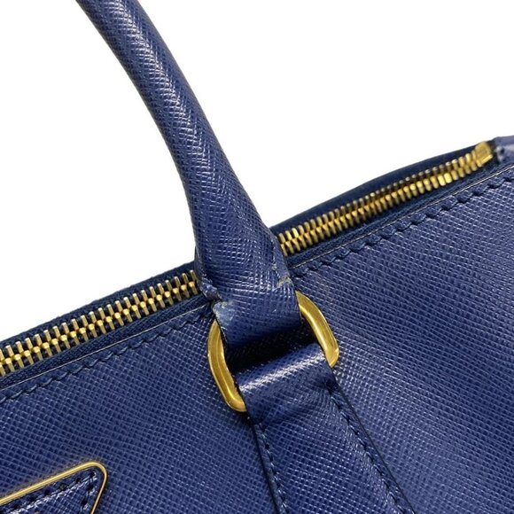 Auth PRADA Galleria Large Bag (Women's) Blue Saffiano Lux (Leather) Tote Bag - Picture 9 of 15